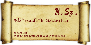 Márcsák Szabella névjegykártya